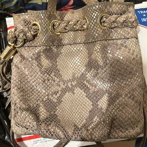 Michael Kors Python Snake Embossed Leather Crossbobody Bag